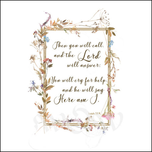 Sympathy Christian verse in floral frame